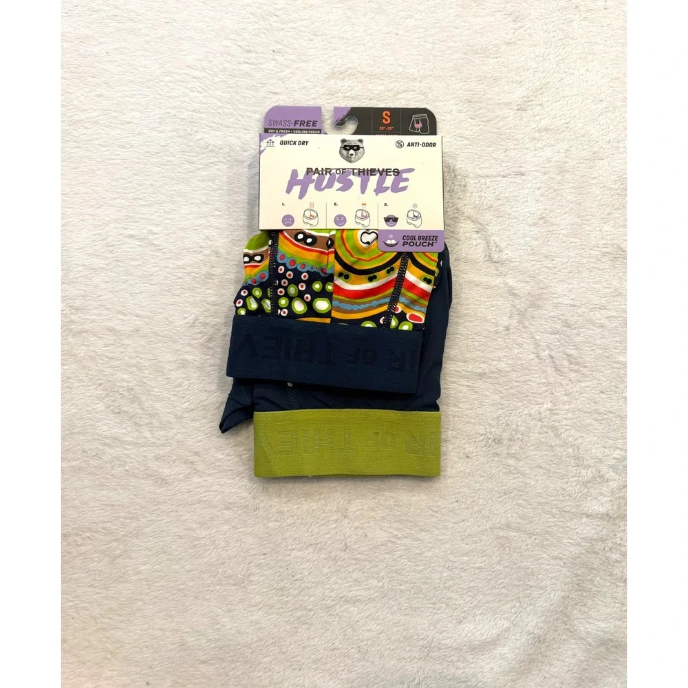 Pair of Thieves Hustle Boxer‎ Briefs 2 Pack Mens Small Blue Abstract Print New